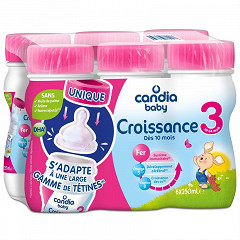 Lait liquide croissance 6x25cl - CANDIA