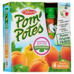 Compotes Fruits From Our Regions Apple Apricot From Rhône-Alpes No Added Sugars 4x90g - Pom'potes