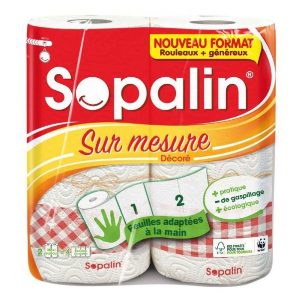 Essuie-tout sur mesure décoré 2=4 - SOPALIN