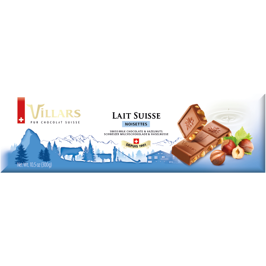 Hazelnoot melkchocolade reep 300g - VILLARS