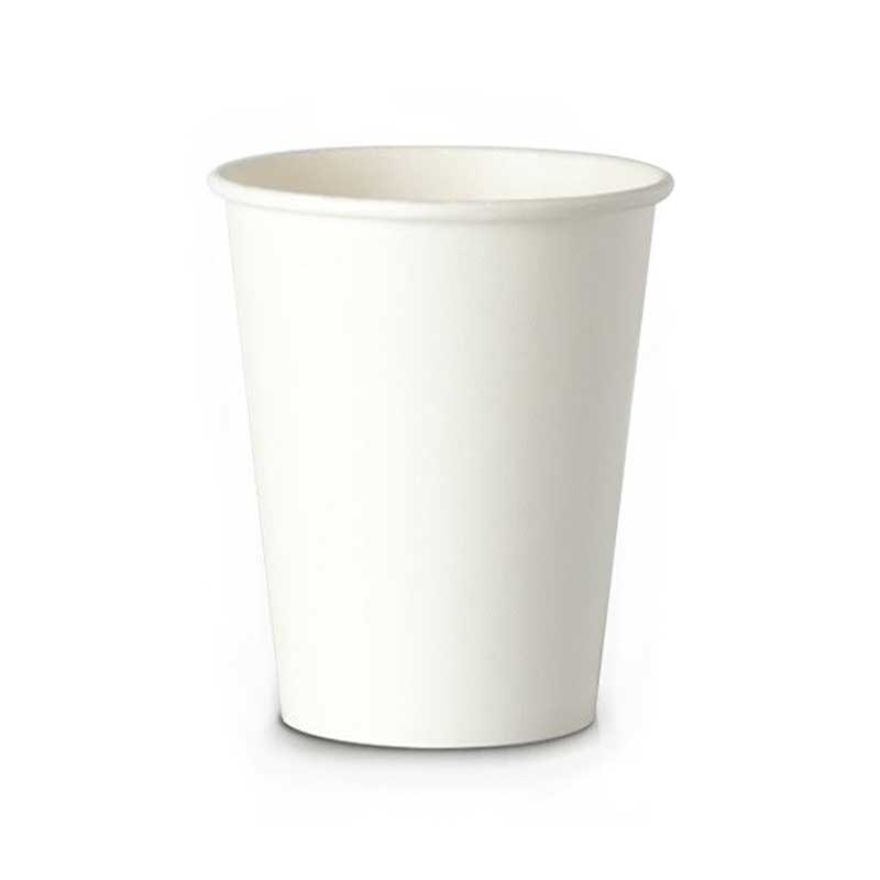 50 Vasos Cartón Blanco 24cl - Smart
