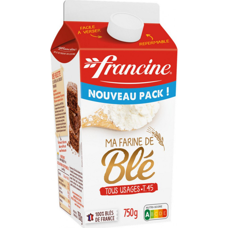 Farine de Blé Etui Pratique, 750g - FRANCINE