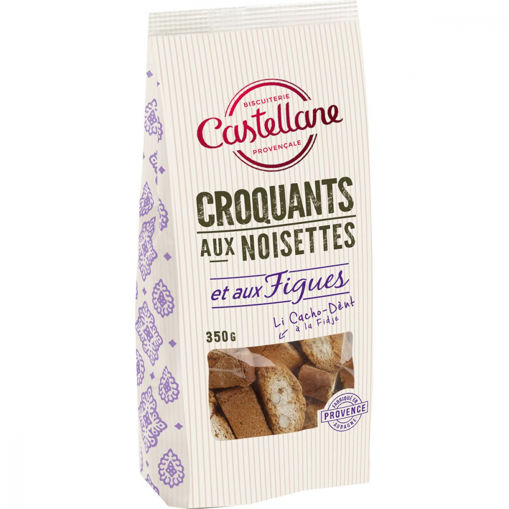 Croquants Noisettes Figues 350g - CASTELLANE