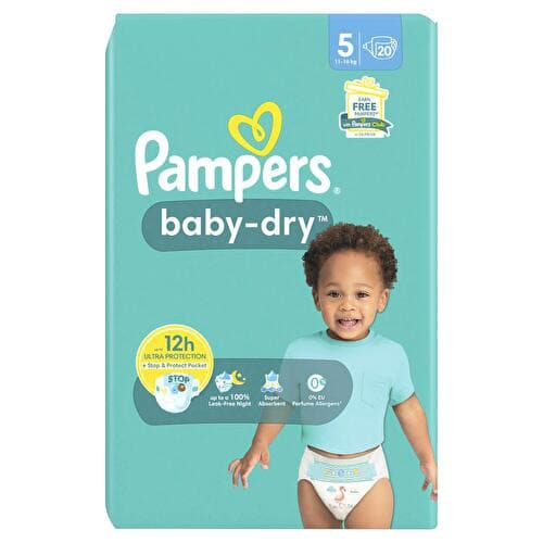 Couches Baby-dry T5 (11-16 Kg) X20 - PAMPERS