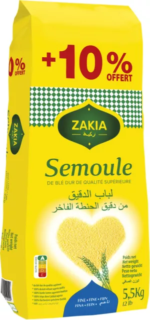Fine Semolina 5 Kg+10% - ZAKIA