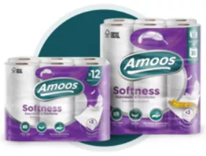 Amoos zacht toiletpapier met 12-3 vouwen 150 vellen