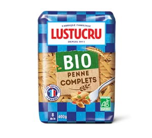Pâtes Penne Bio Complètes 400g - LUSTUCRU
