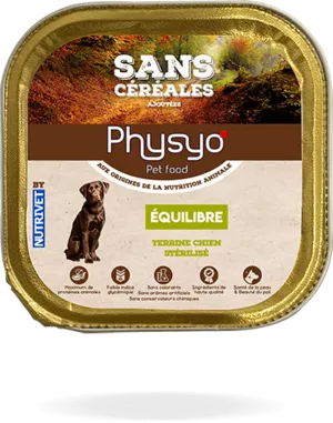 Pâtée pour chien équilibre sans céréales 150g - PHYSYO