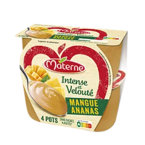 Intensive und samtige Apfel-Mango-Kompotte 4x97g - MATERNE