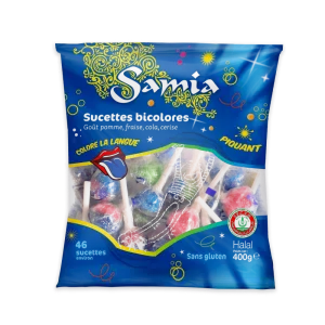 Lecca lecca halal bicolore 400g - SAMIA