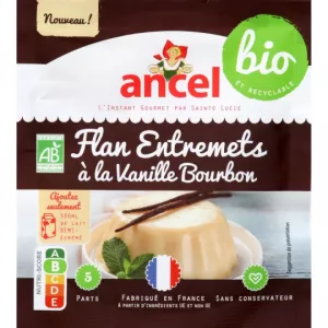 Flan Vanille bourbon Bio 45g - ANCEL