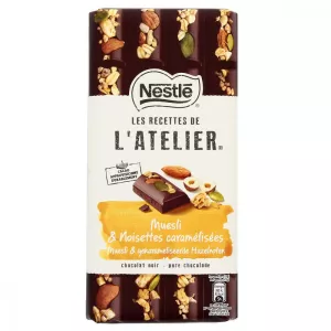 Barra de chocolate negro muesli l'atelier 170g - NESTLÉ