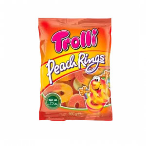 Sachet Halal Peach Rings 100 G