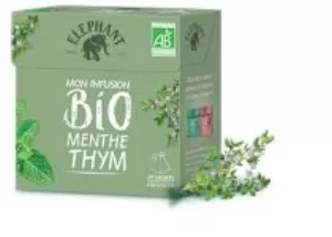 Mon infusion bio menthe thym x20 26g - ELEPHANT