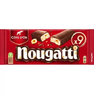 Chocolat au lait fourré au Nougat Nougatti 9x30g - COTE D'OR