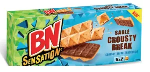 Biscuit sablé au chocolat au lait sensation crousty break 195g - BN