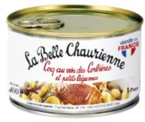 Coq au vin des corbières et petits légumes 400g - LA BELLE CHAURIENNE