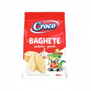 Croco Bread Chips Garlic Flavour 80g 16/1 Srp