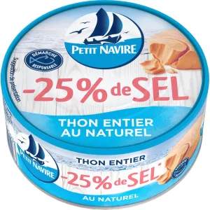 天然まぐろ丸ごと - 塩分25%、112g - PETIT NAVIRE