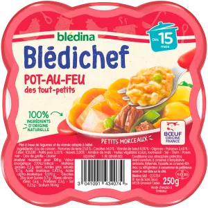 Repas pour bébé dès 15 mois Blédichef Pot-au-feu des tout-petits 250g - BLEDINA