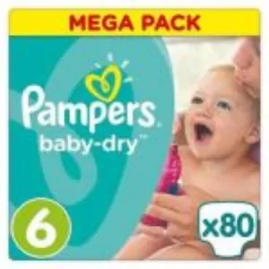 Pampers Baby Dry Mega+t6x80