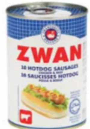 Saucisses hot dog ZWAN poulet boeuf (24 x 400 g)