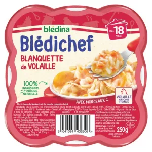 Babygericht ab 18 Monaten Blédichef Geflügelblanquette 250g Tablett - BLÉDINA