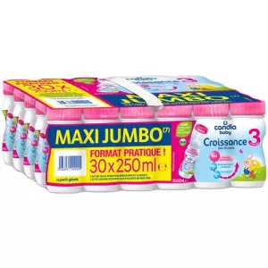 Lait liquide croissance maxi jumbo 30x250ml - CANDIA