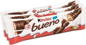 Hazelnootmelkchocoladerepen; 3x2 staven; 129 g - KINDER