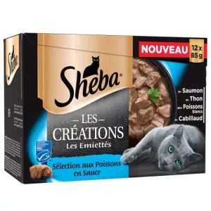 Pâtée pour chat aux poissons 12x85g - SHEBA
