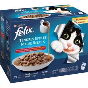 Snack per gatti adulti con manzo, pollo e agnello 12x85g - PURINA FELIX