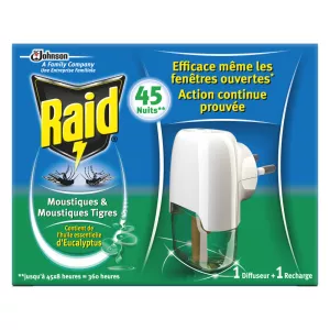 Anti-moustiques diffuseur liquide Eucalyptus 45 nuits - RAID: