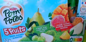 Compotes de fruits exotiques et de fruits Vert 12x90g - POM POTES
