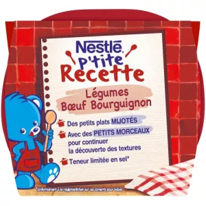 Plat bébé dés 12 mois légumes boeuf bourguignon 2x200g - NESTLÉ