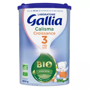 Leite em pó de crescimento orgânico Calisma 800g - GALLIA