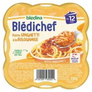 Babygericht ab 12 Monaten Kleine Spaghetti Bolognese Blédichef 230g - BLÉDINA