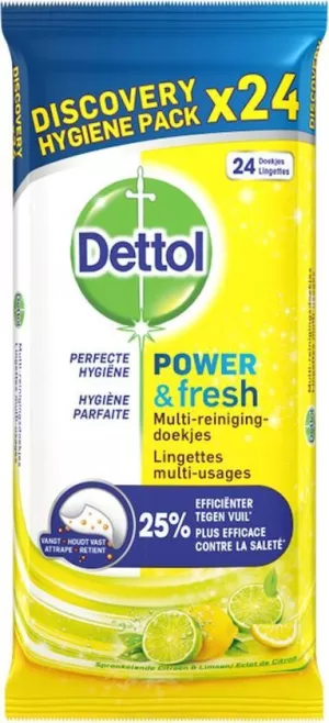 Lingettes Nettoyantes Agrumes X24 - Dettol