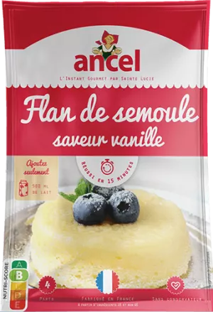 Flan Semoule et vanille 102g - ANCEL