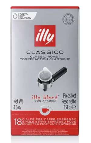 Café torréfié classico x18 dosettes 131g - ILLY