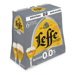 Abbaye Alcohol-Free Blonde Beer, 6x25 cl - LEFFE