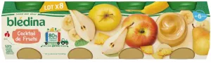 Compotes bébé dès 6 mois cocktail de fruits 8x130g - BLEDINA