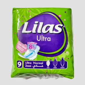 LILAS SERVIETTE HYGIÉNIQUE ULTRA NORMAL 3MM X9