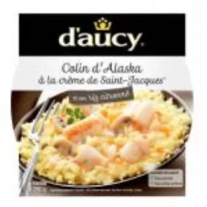 Pollock dell'Alaska con crema di capesante, 280 g - D'AUCY