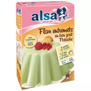 Préparation flan entremets pistache 180g - ALSA
