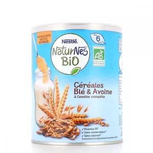 Organic baby cereals from 6 months wheat and oats 240 g - NESTLE P'TITE