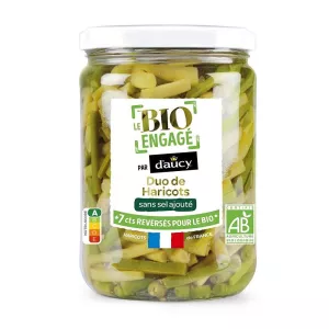 Duo d'haricots verts et haricots beurres bio 290g - DAUCY