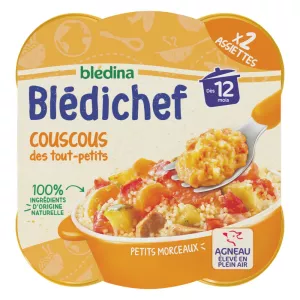 Sahani ya watoto kutoka miezi 12 ya Blédichef toddler couscous - BLÉDINA