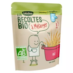 Repas bébé dès 6 mois céréales riz Bio 180g - BLÉDINA