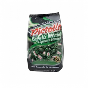 Pictolin Regaliz - Liquorice & Menthol Candies - 1kg Bag X 12