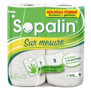 Essuie-tout sur mesure blanc 2=4 - SOPALIN